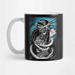 Flying and driving around Liberty Mug